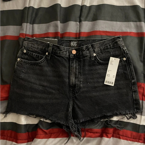 Urban Outfitters Black Denim Shorts - Picture 1 of 3